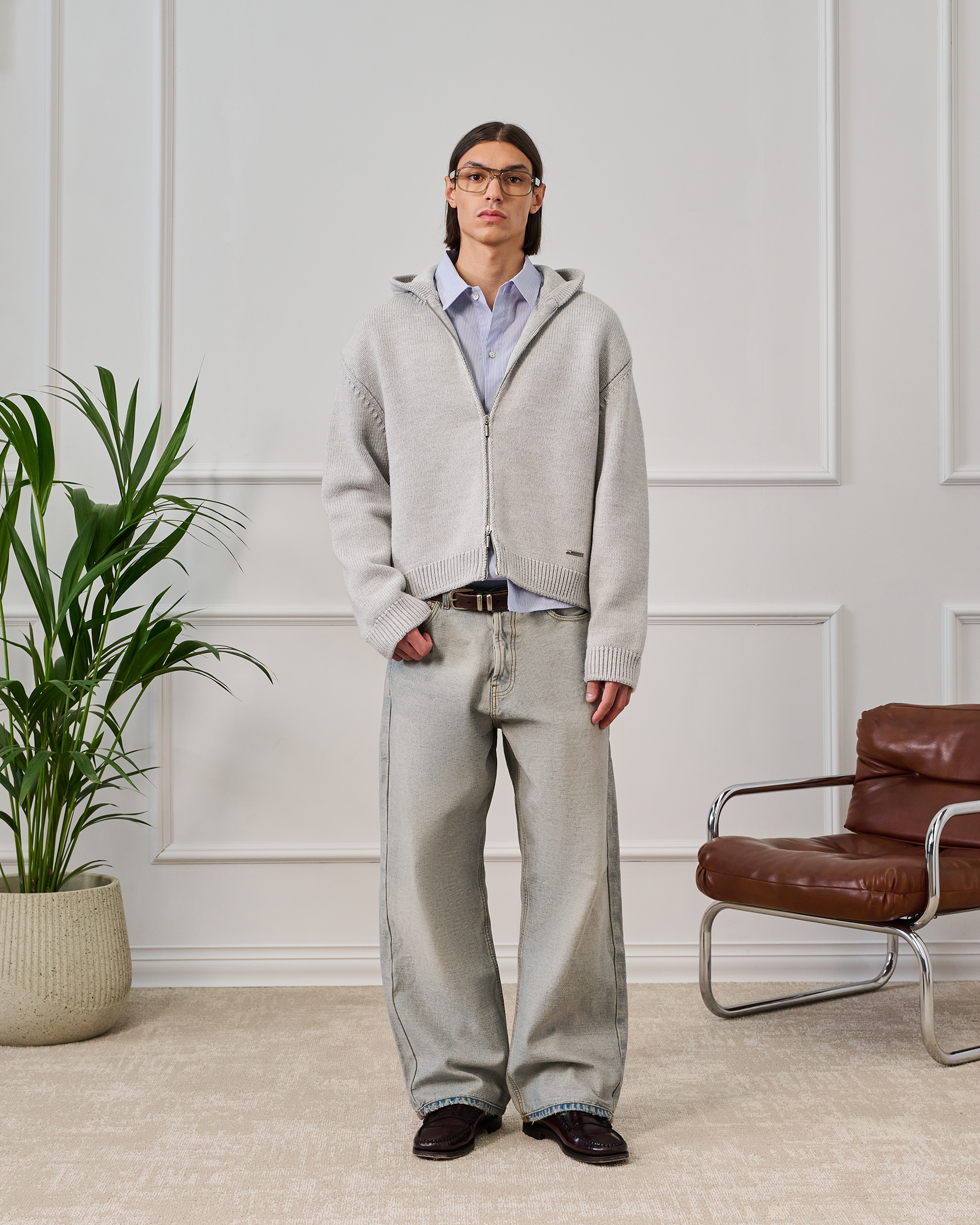 545 Knitted Zip Hoodie