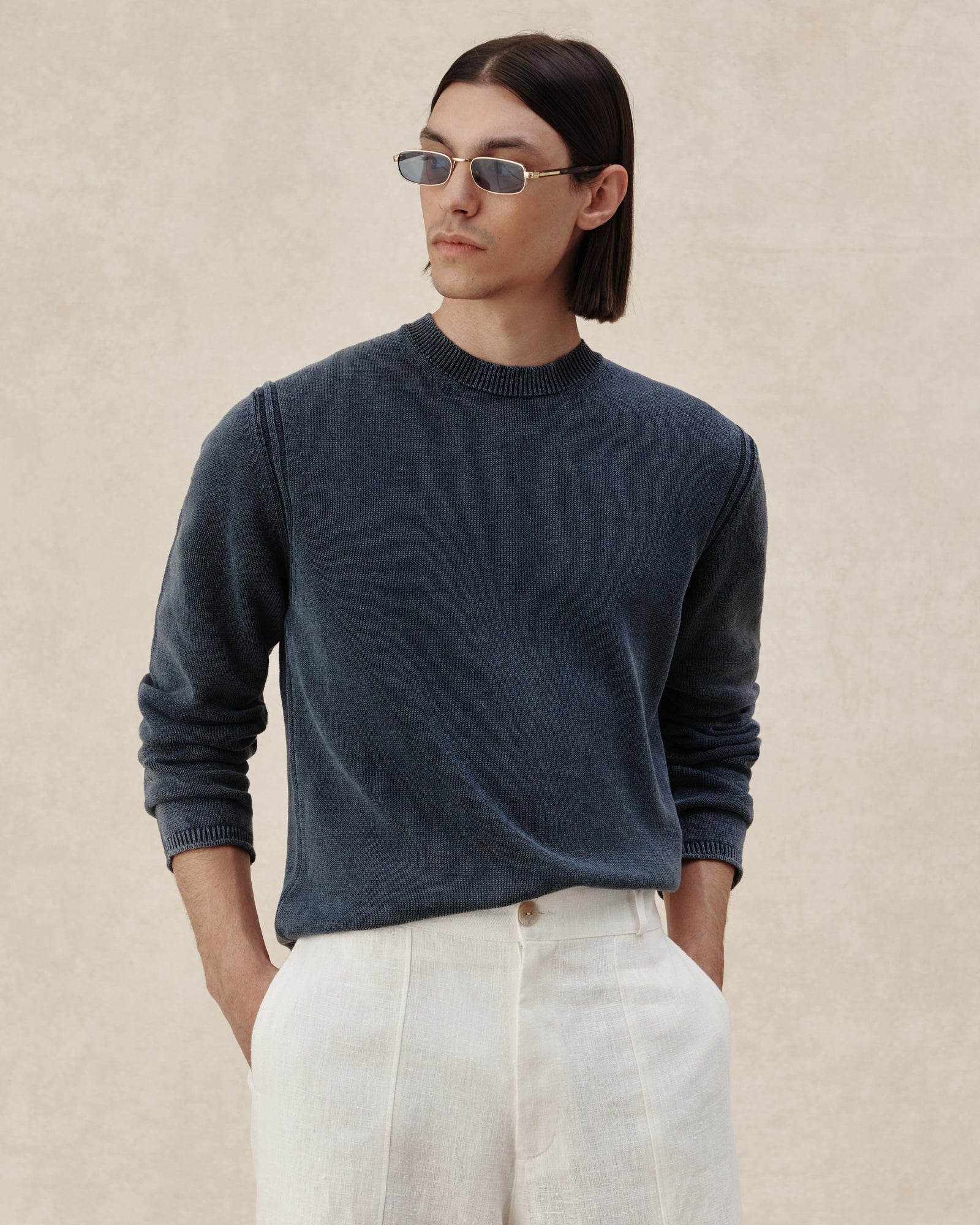 545 Linen Washed Sweater