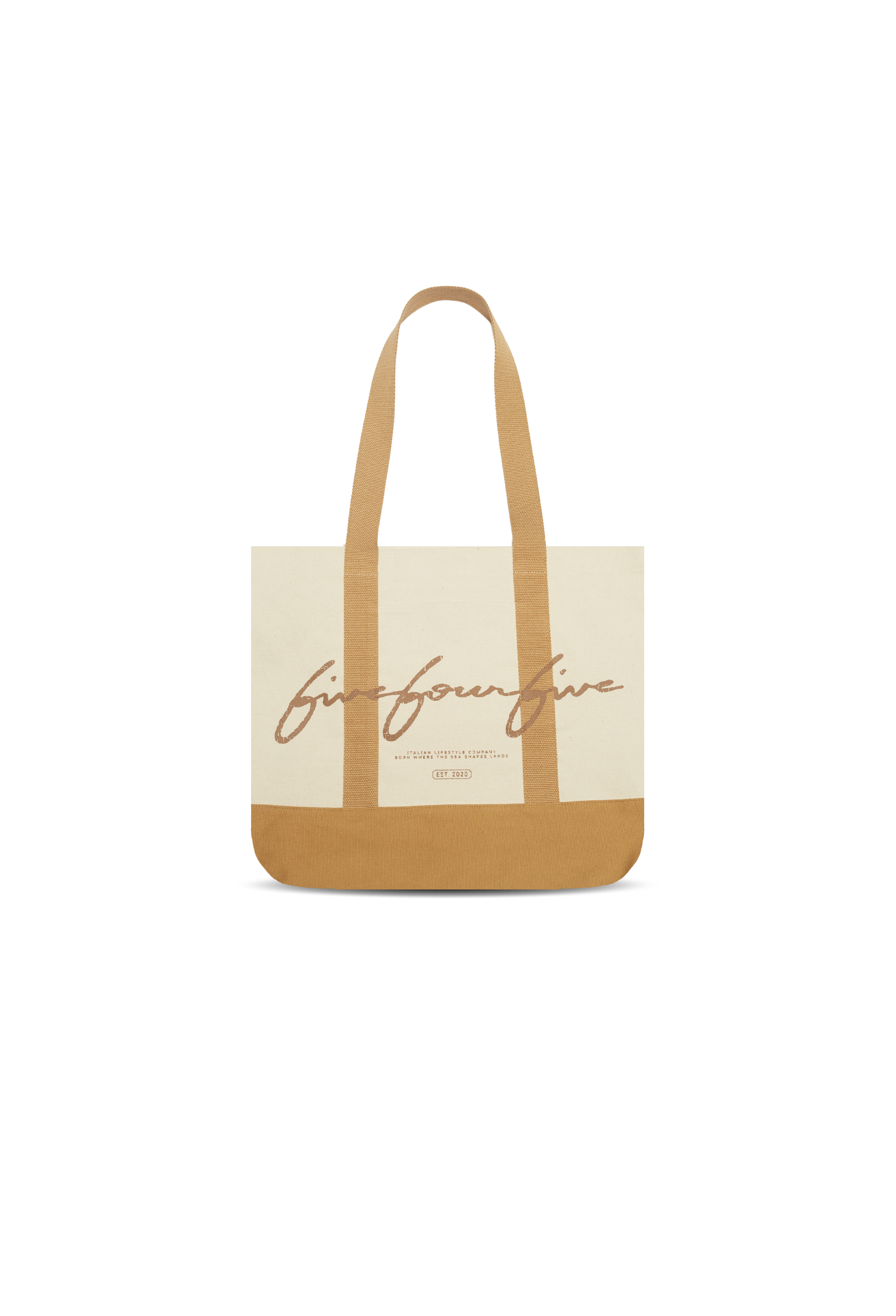 545 SUMMER LOGO TOTE BAG SAND BEIGE