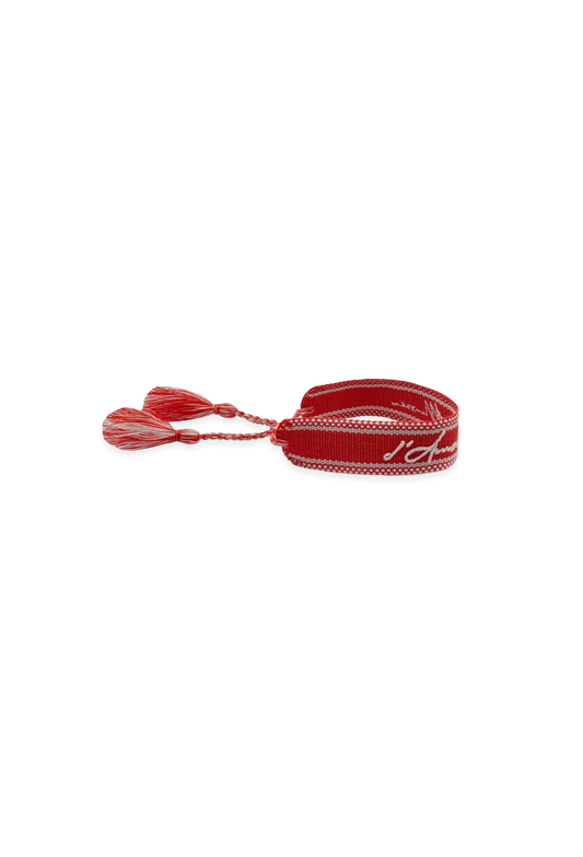 545 WOVEN RED LOVE BRACELET