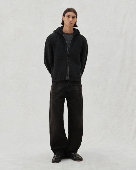 EV. KNIT ZIP BLACK - 2