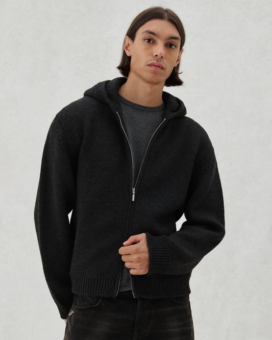 EV. KNIT ZIP BLACK - 3