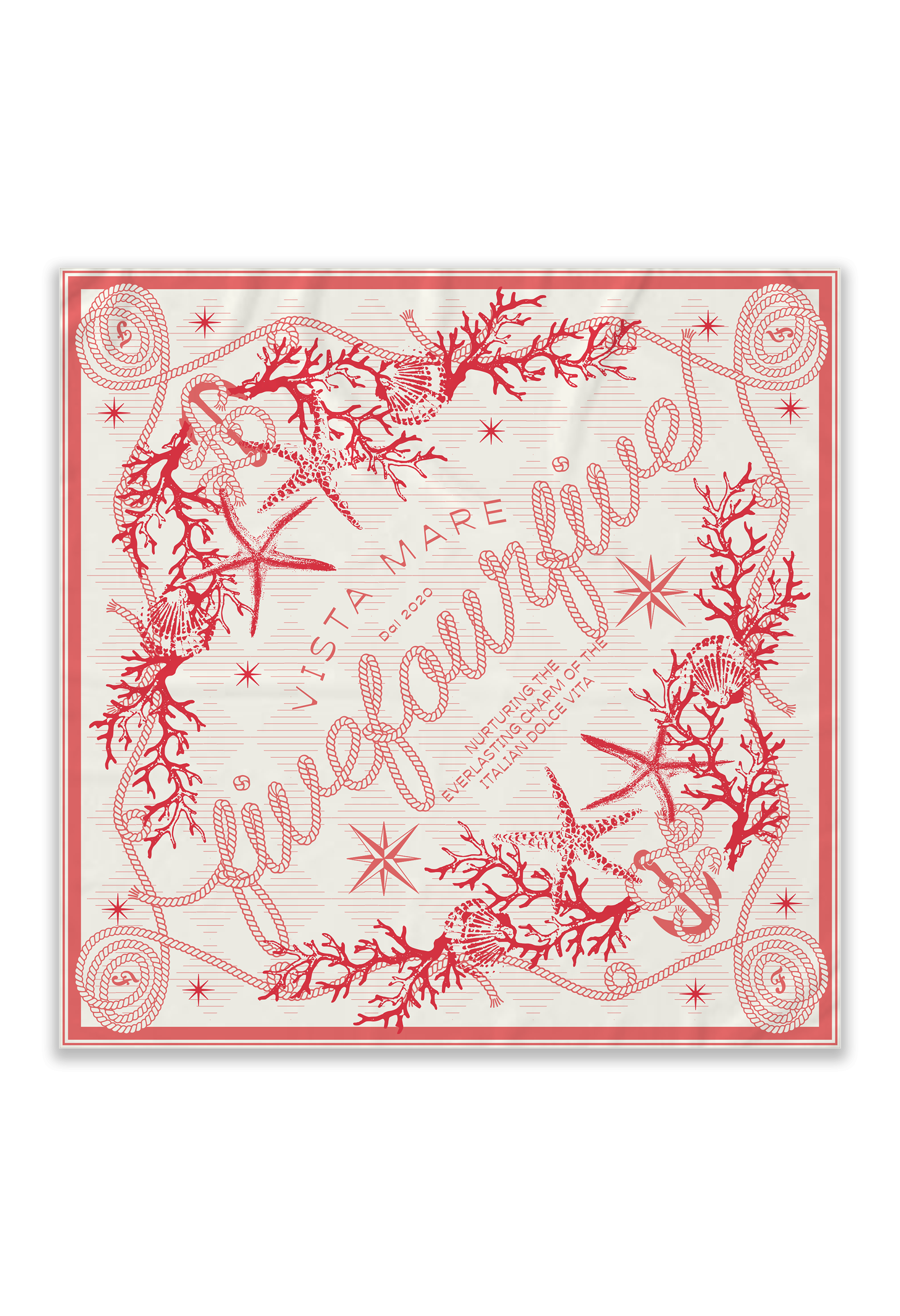 545 SUMMER SILK FOULARD CORAL RED