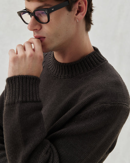 FW26 EV CREW KNIT BROWN - 4