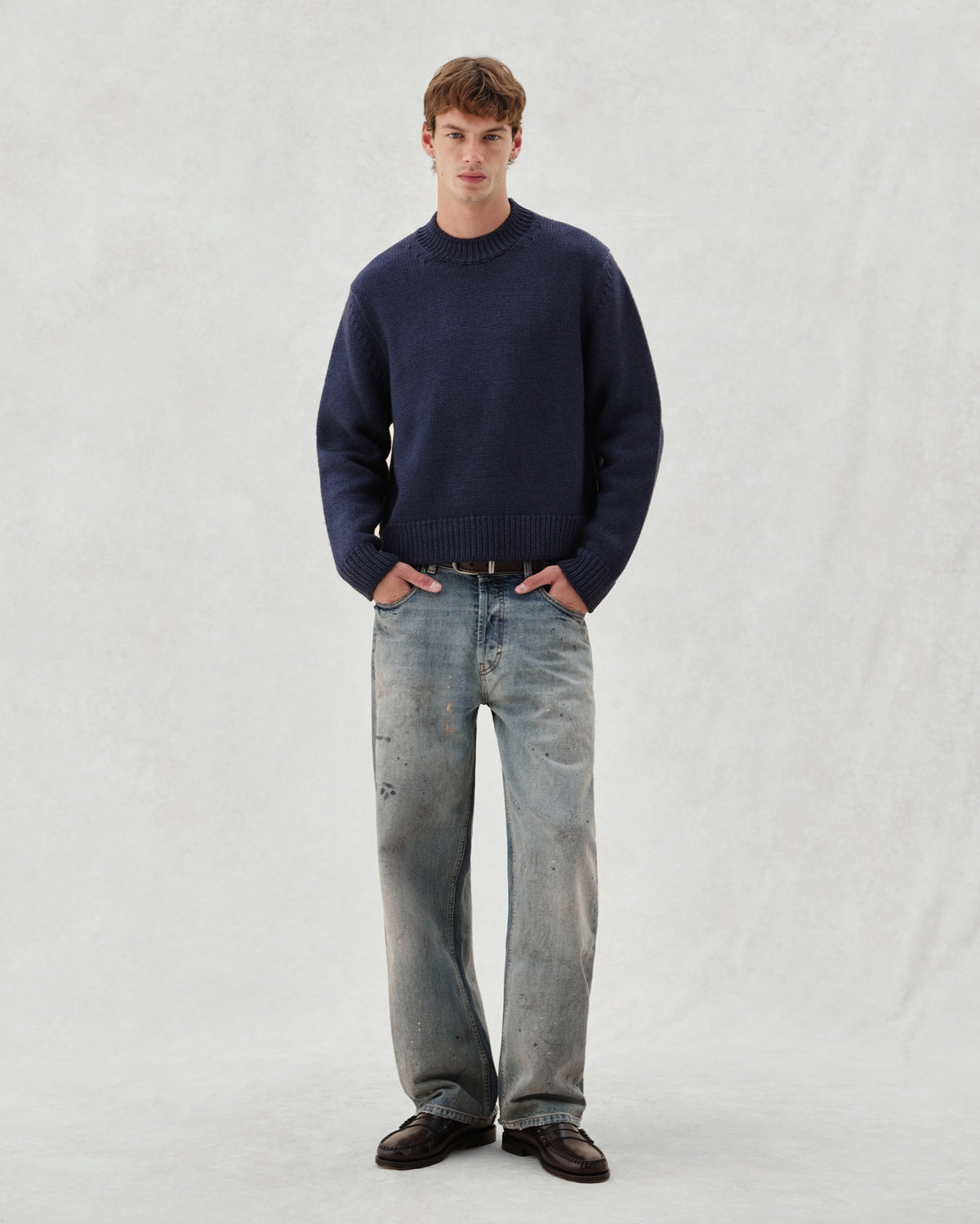 FW26 EV CREW KNIT NAVY - 2