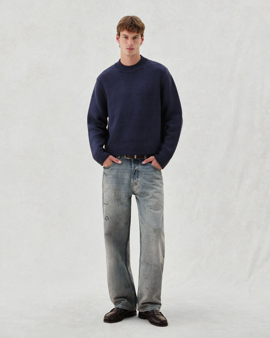 FW26 EV CREW KNIT NAVY - 2