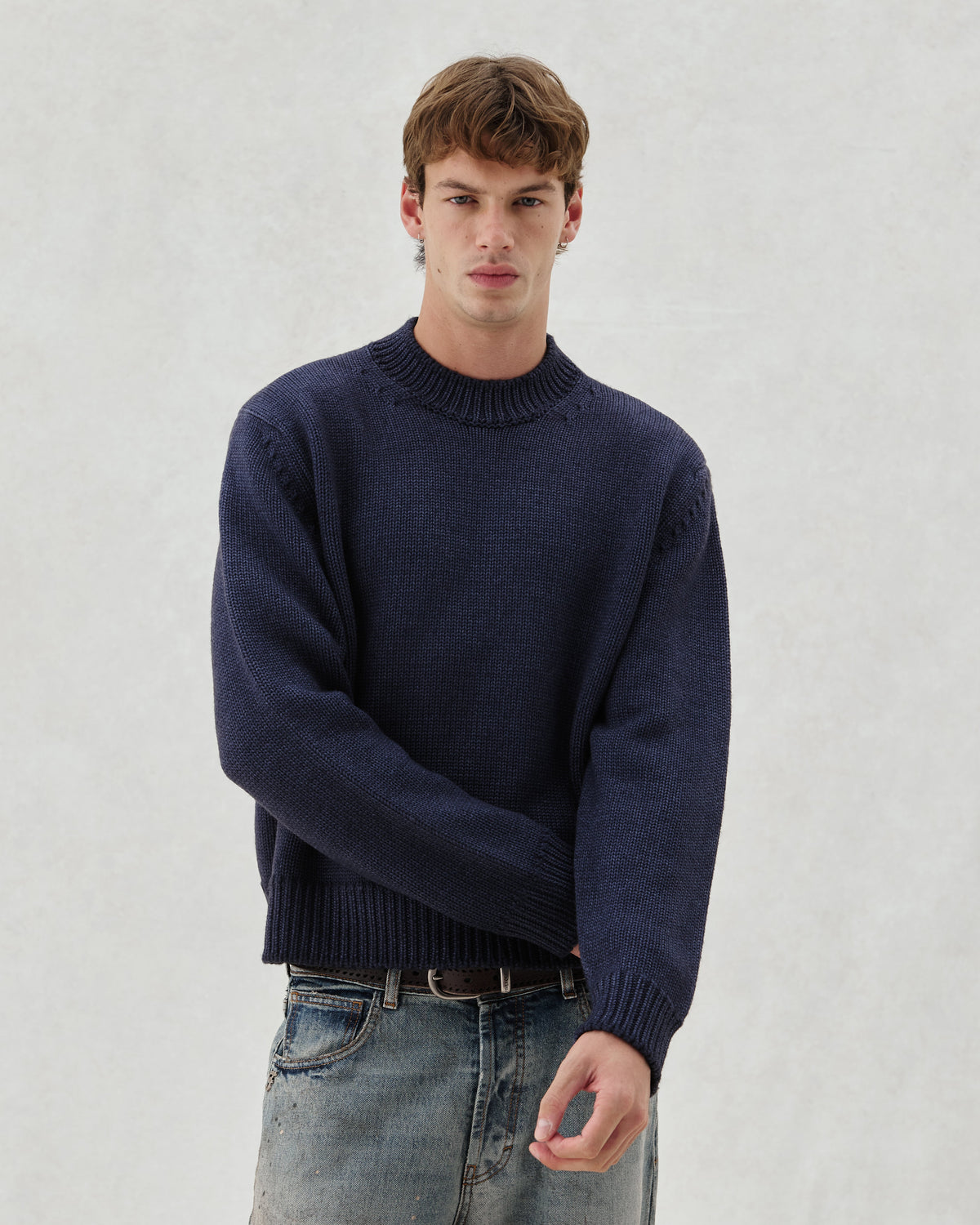 FW26 EV CREW KNIT NAVY - 3