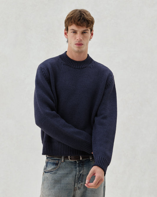 FW26 EV CREW KNIT NAVY - 3