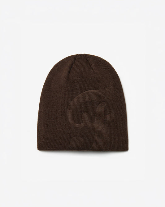 FW26 EV "F" BEANIE BROWN - 1