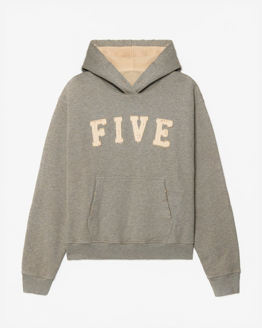 FW26 EV "FIVE" HOODIE GREY - 1