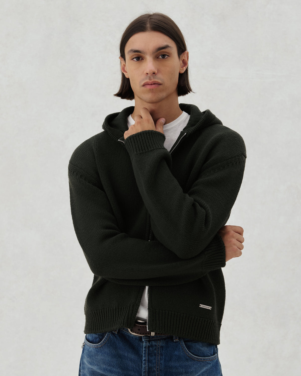 FW26 EV KNIT ZIP OLIVE - 3