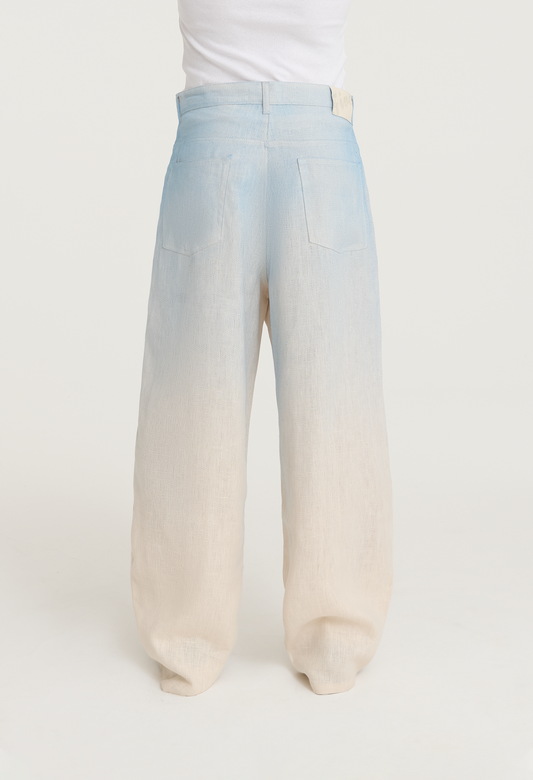 545 FADED LINEN PANTS OCEAN BLUE
