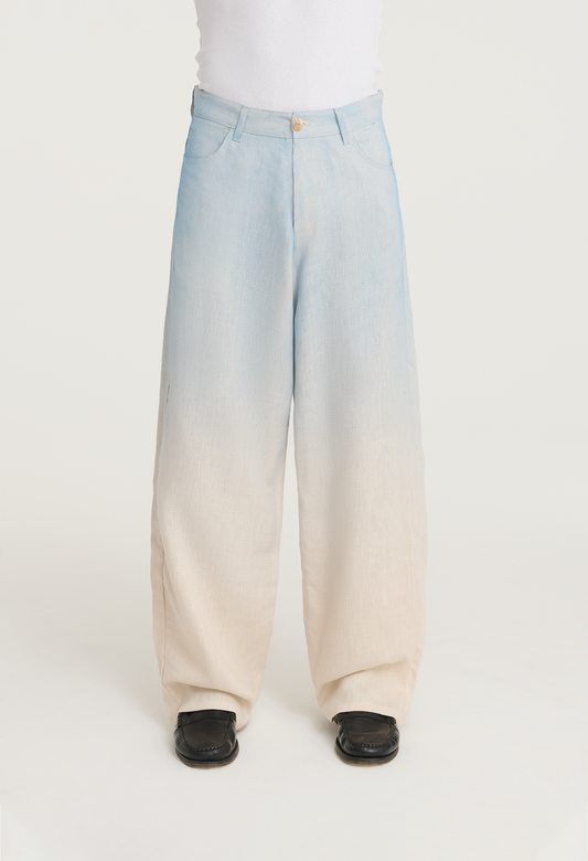 545 FADED LINEN PANTS OCEAN BLUE
