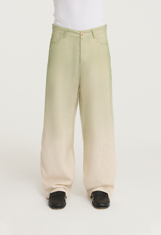 545 FADED LINEN PANTS PALM GREEN