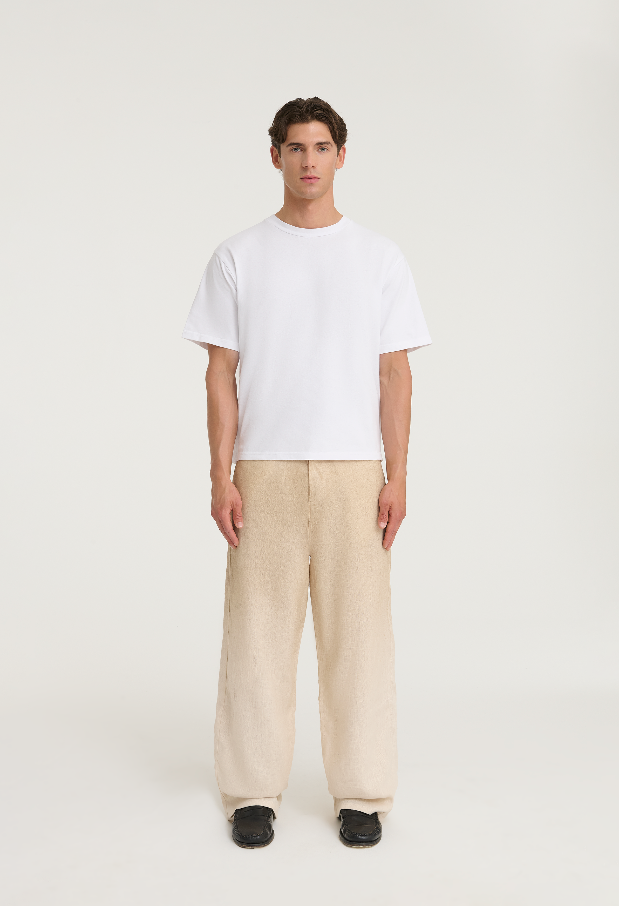 545 FADED LINEN PANTS BEIGE SAND