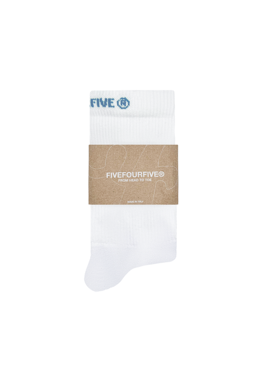 545 EVERYDAY SOCKS WHITE / LIGHT BLUE