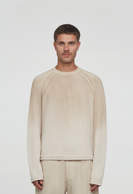 545 LINEN FADED SWEATER SAND BEIGE