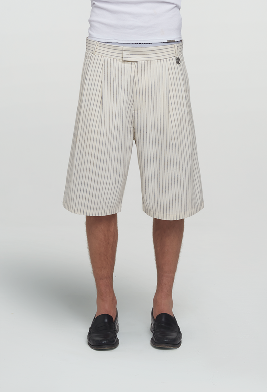 545 PINSTRIPE COTTON TAILORED SHORTS